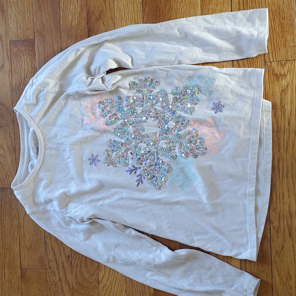 Girls snowflake long sleeve shirt